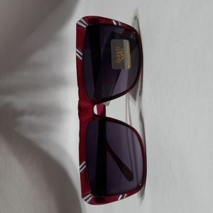 Franco Sarto Women New Sunglasses Maroon + White 100% UVA - UVB Protecti…